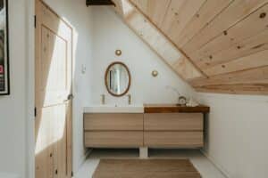 porte salle de bain en bois